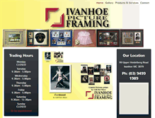 Tablet Screenshot of ivanhoepictureframing.com.au